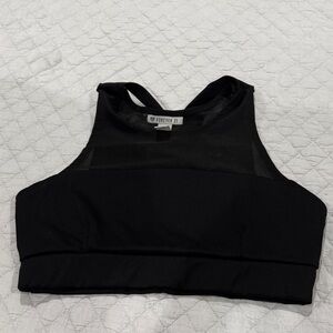 Forever 21 High-Neck Black Sports Bra